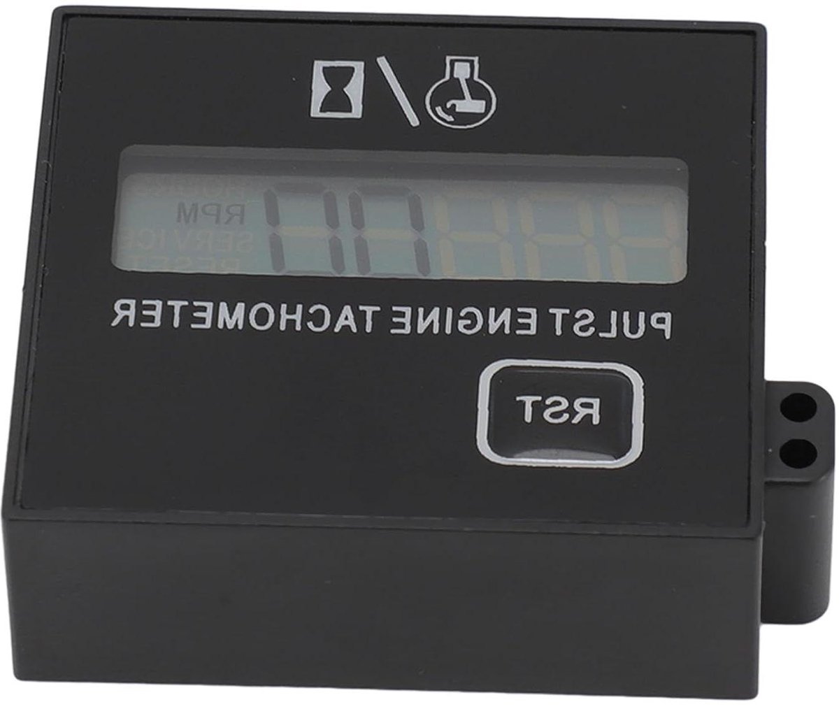 Digitale Toerenteller - Toerentalmeter Snelheidstester - Motorprestaties Meten - Inductieve Technologie - 57 x 46 x 20 mm - Zwart