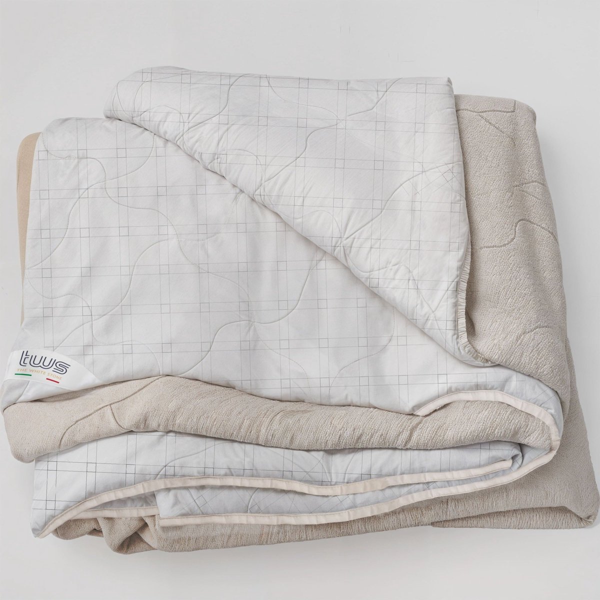 White Stone The White Stone Plaid van Koolstofvezel 215 x 240 cm | Zachte Plaid voor Bank | Dubbelzijdige Anti-Stress Plaid | Fluweelzachte Plaid Panna