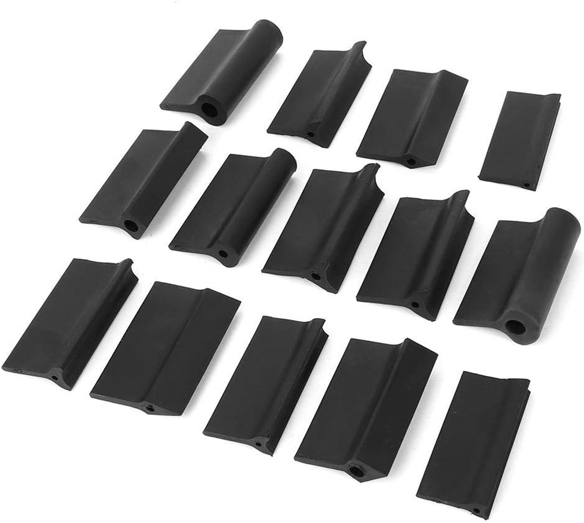SnelShoppen - 14-delige Flexibele Rubber Schuurpad Set voor Polijsten van Contouren met Dubbele Handgreep voor Houtbewerking en Meubelprojecten