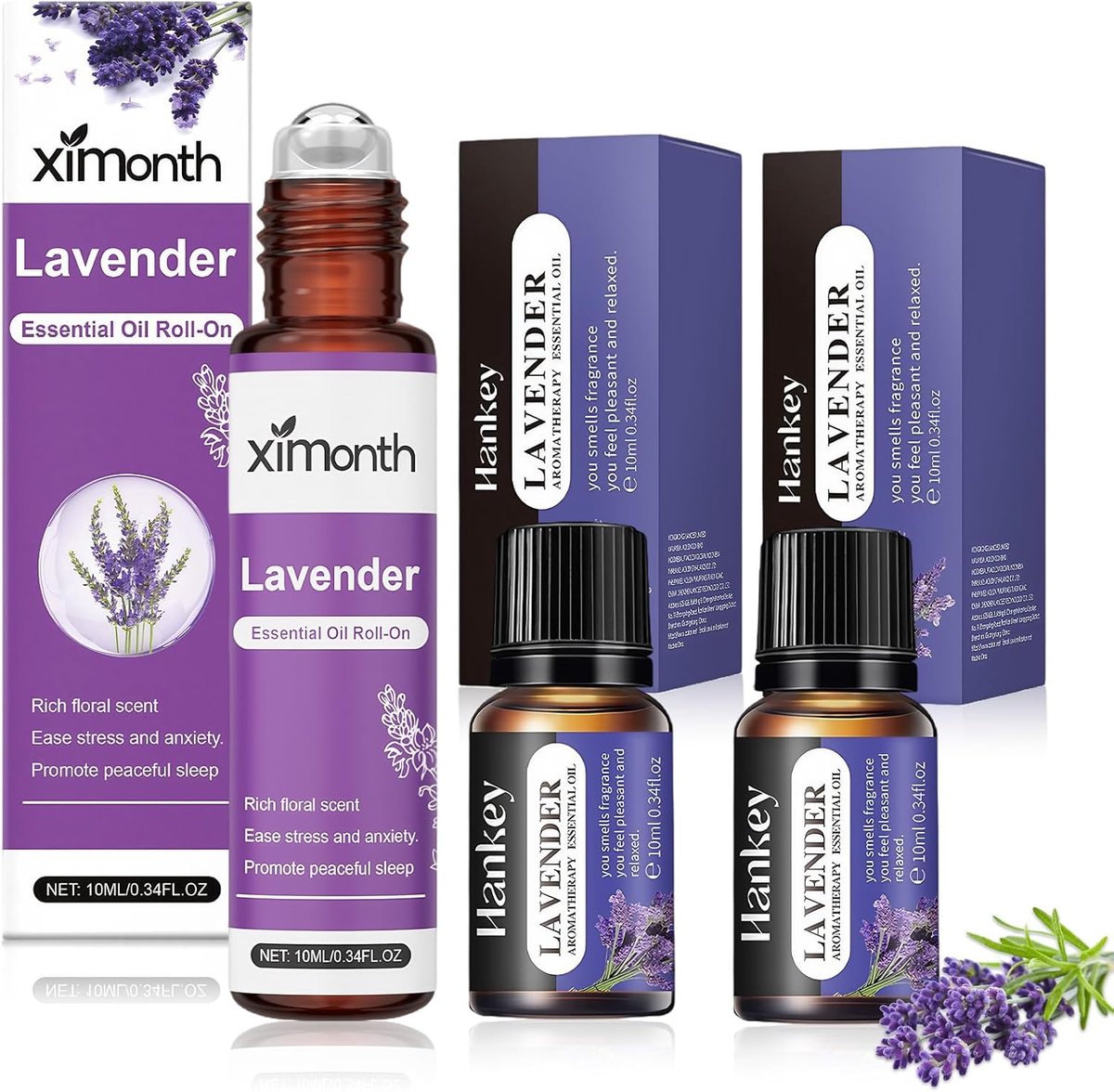 Lavendelolie 3pcs - 100% natuurlijke olie - Kruidige geur - Ontspanning voor diffuser - ShopVlot