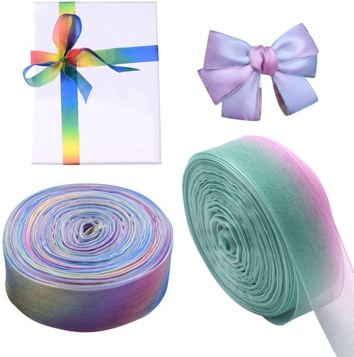 Linten, decoratieve banden, knutselbanden, multifunctionele banden, linten voor het verpakken van geschenken, decoratie voor feestjes