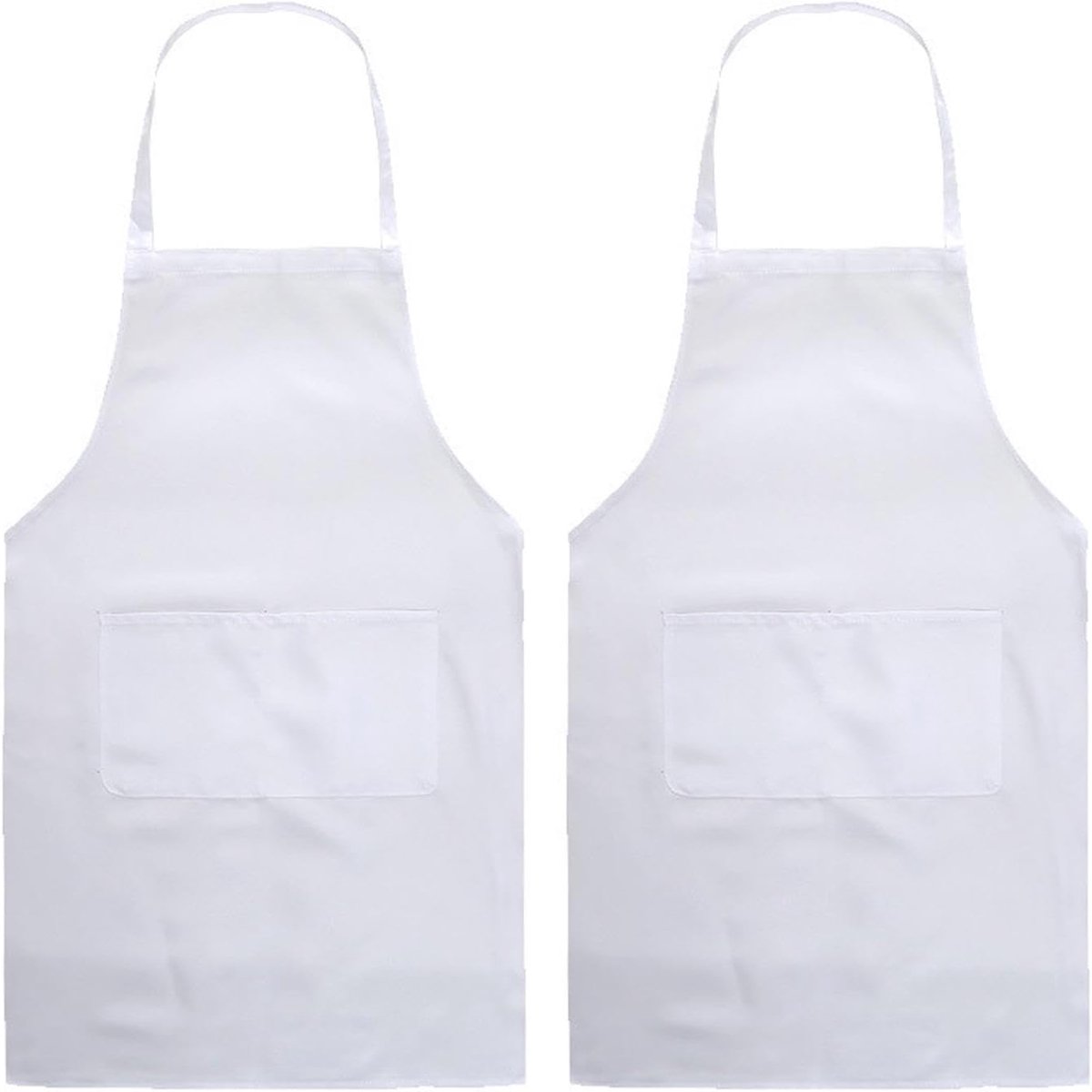 Schorten, keukenschorten met zakken, enkelschorten, barbecueschorten voor keukengerei, restaurant, bar, 2 stuks