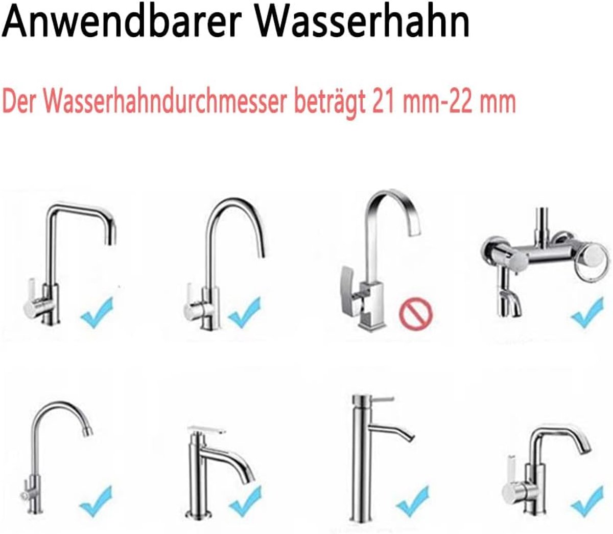 Aerator filter nozzles M16 / M18 / M20 / M22 - 4 stuks - messing + ABS - waterbesparend en geruisloos - ShopVlot