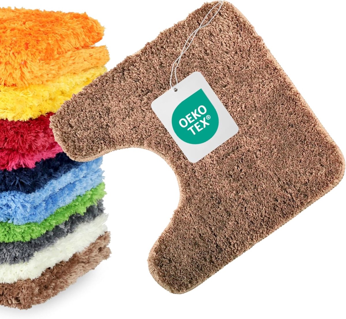 Badmat bruin - antislip - machinewasbaar - comfortabel voor uw badkamer - SnelShoppen