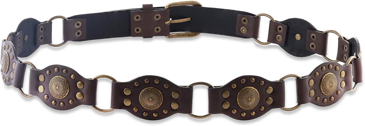 Riem Dames Met Gesp Punk Pu Lederen Riem Riem Y2k Dames Riem Brede