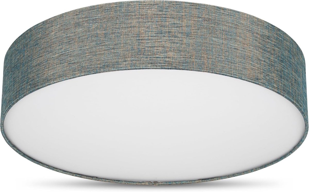 plafondlamp - plafondlamp rond 50 cm met stoffen lampenkap in