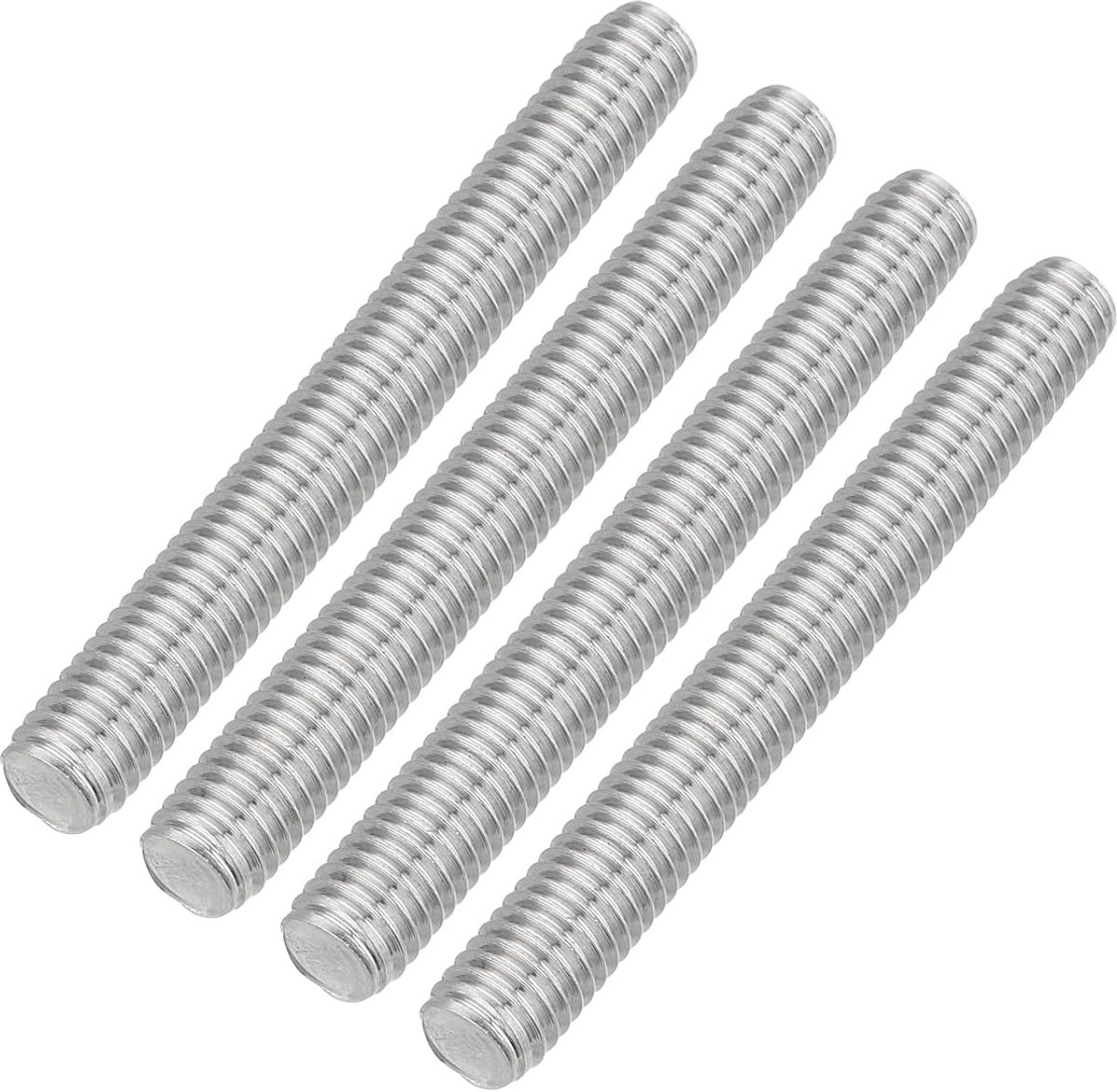 4 stuks draadstangen, M8 x 65 mm roestvrij staal 304 klinknagels stang met rechtse schroefdraad M8-1,25 schroefdraadstang voor montage van meubels en machines