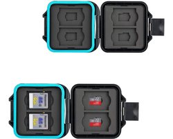 Geheugenkaart Case Waterbestendig Draagtas Slanke Houder Opslag voor 4 SD SDHC SDXC + 4 Micro SD TF Kaarten met Card Removal Tool