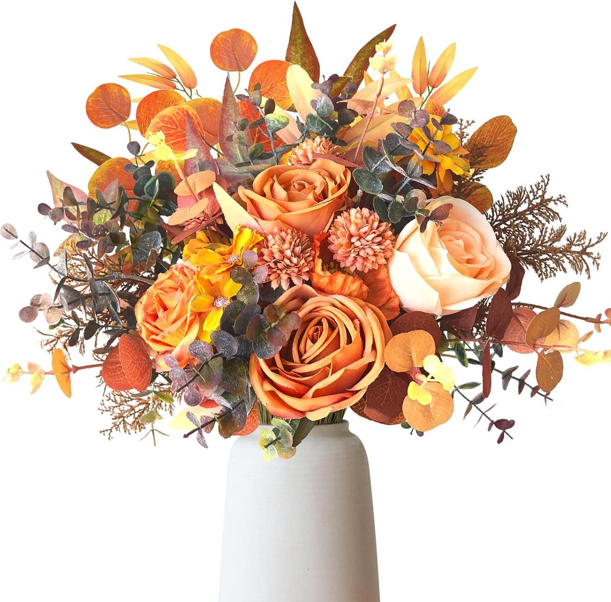 Kunstbloemen zoals echte herfstbloemen, kunstherfsttakken en