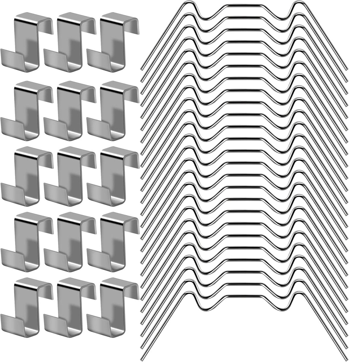 Beglazingsclips voor broeikas - reparatieset met 50 W-klemmen en 50 Z-overlappingsclips