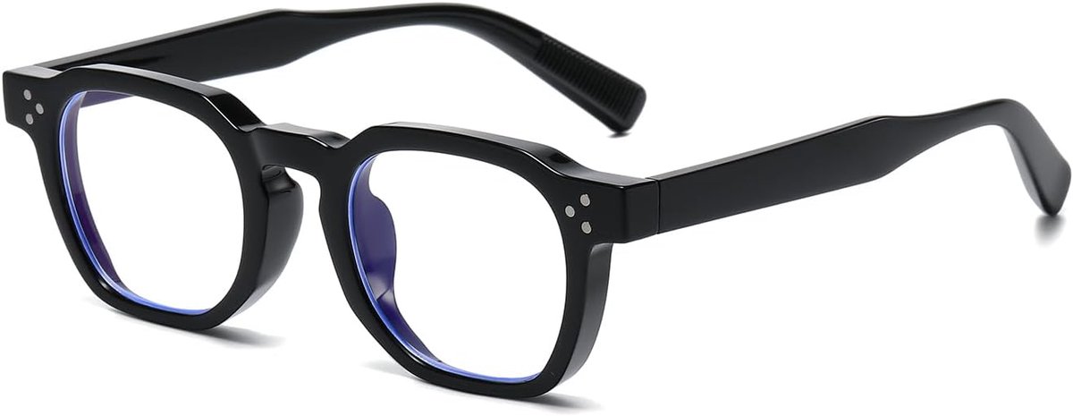 Bril met blauwlichtfilter, rond, voor heren en dames, ronde bril
