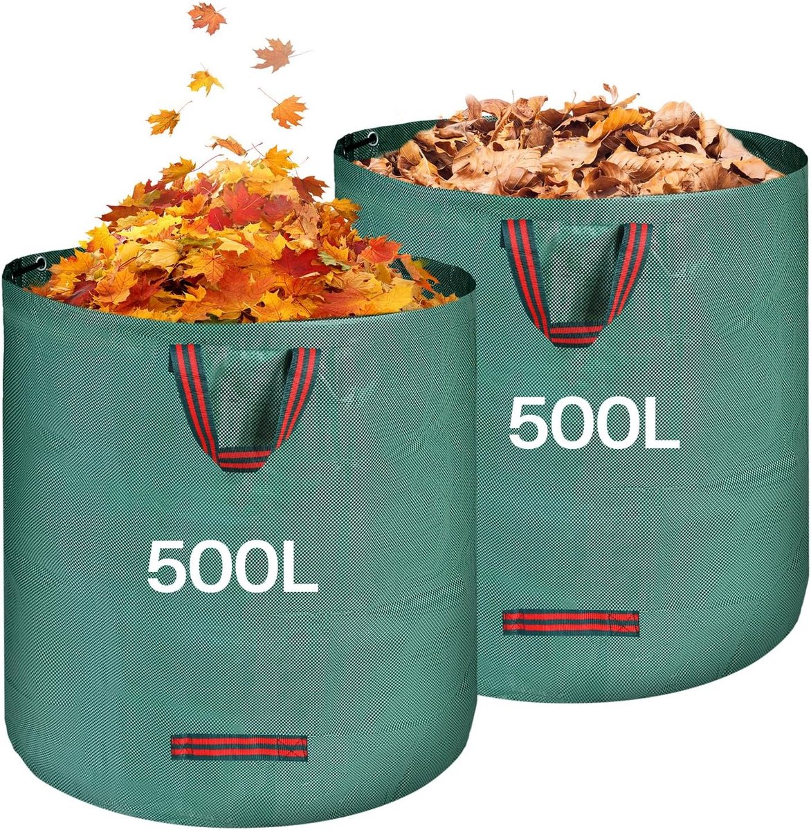 Tuinzak 2X 500L - Bladafvalzak Tuinafvalzak met 4 Handgrepen