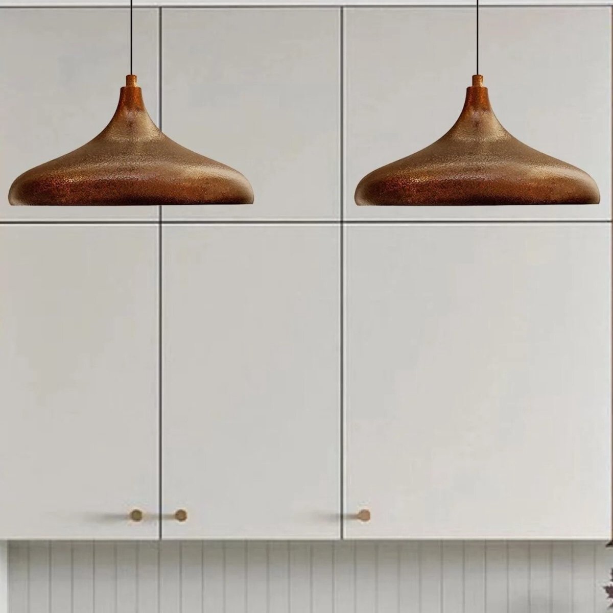 Bamyum Champion hanglamp, industriële Modern stijl, Ø35 cm, koper/brons metalen lamp