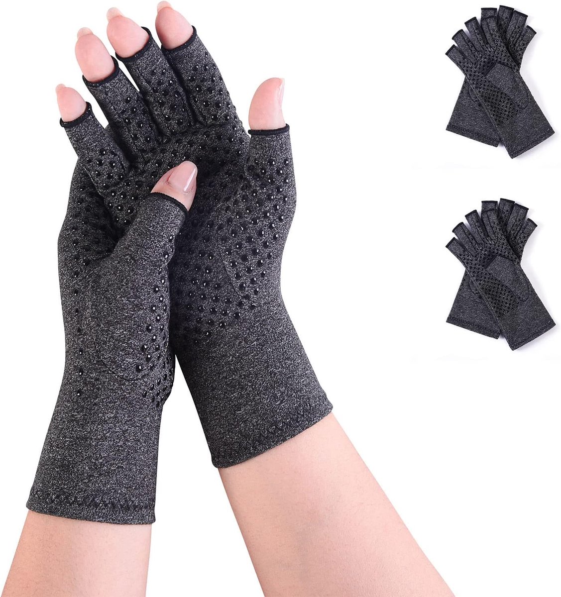 2 paar artrose handschoenen vingerloze handschoenen, reuma compressiehandschoenen, artriti gaming handschoenen, reumatische pijnverlichting, RSI, carpaal tunnelsyndroom