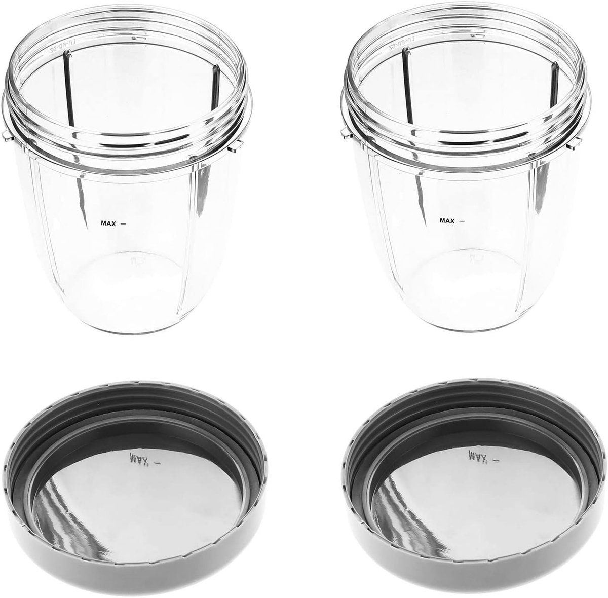 Set van 2 kopjes 18 oz met reservedeksel voor Nutribullet 600 W/900 W
