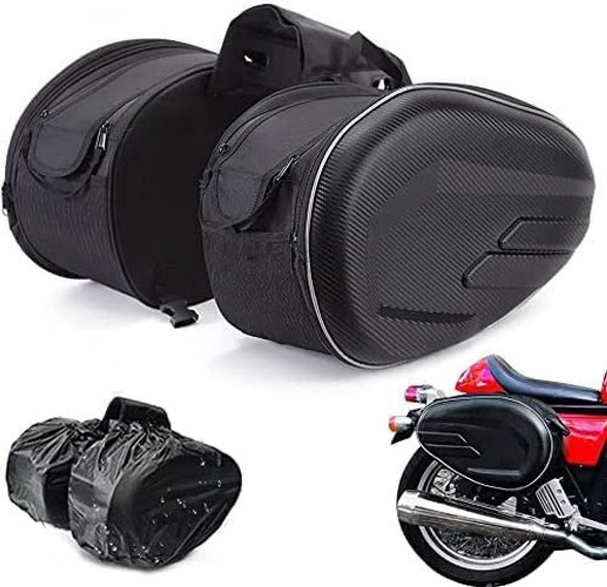 Omgoods - Multifunctionele Zijtas voor Motorfiets, 36-58L