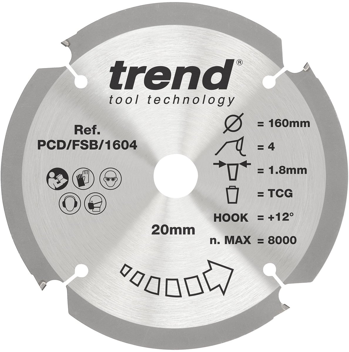 Omgoods - Fiberboard Zaagblad - 160mm Diameter