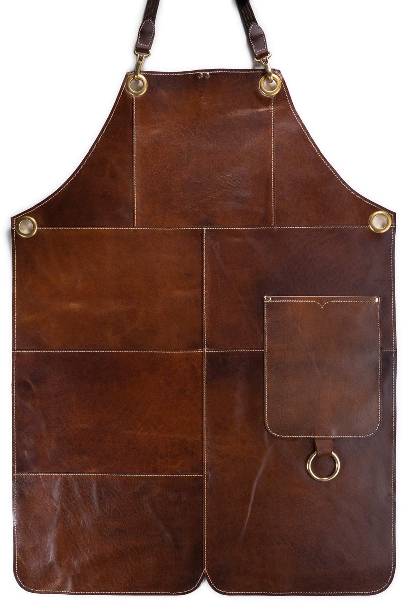 Omgoods - Premium Leren Schort - Volledig Leren Schort - Vintage Stijl