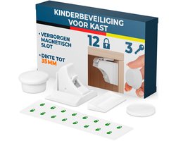 Omgoods - Hoffenbach Magnetische Kindveiligheidsloten - Set van 12 met Sleutels