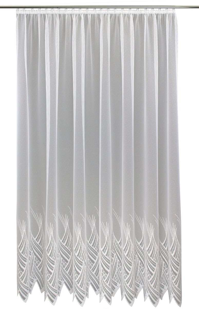 Omgoods - Transparante Jacquard Gordijn Wit 145 x 450 cm