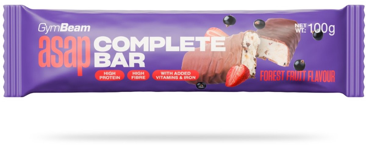 GymBeam ASAP Complete Bar 100 g bosvruchten