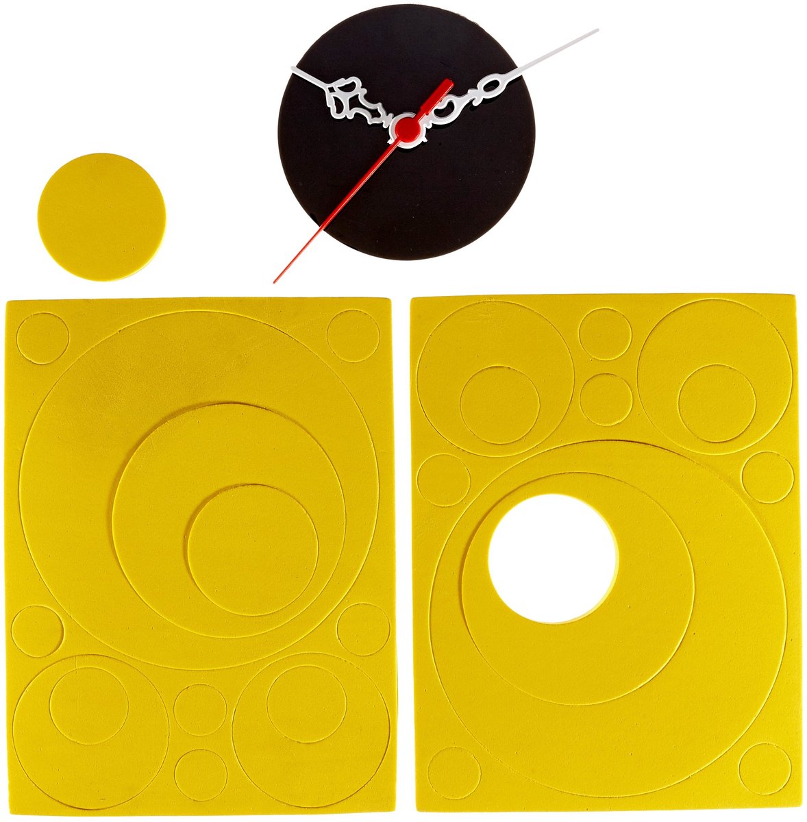 Omgoods - Kleurrijke Wandklok - Decoratieve Klok van Vinyl en Plexiglas