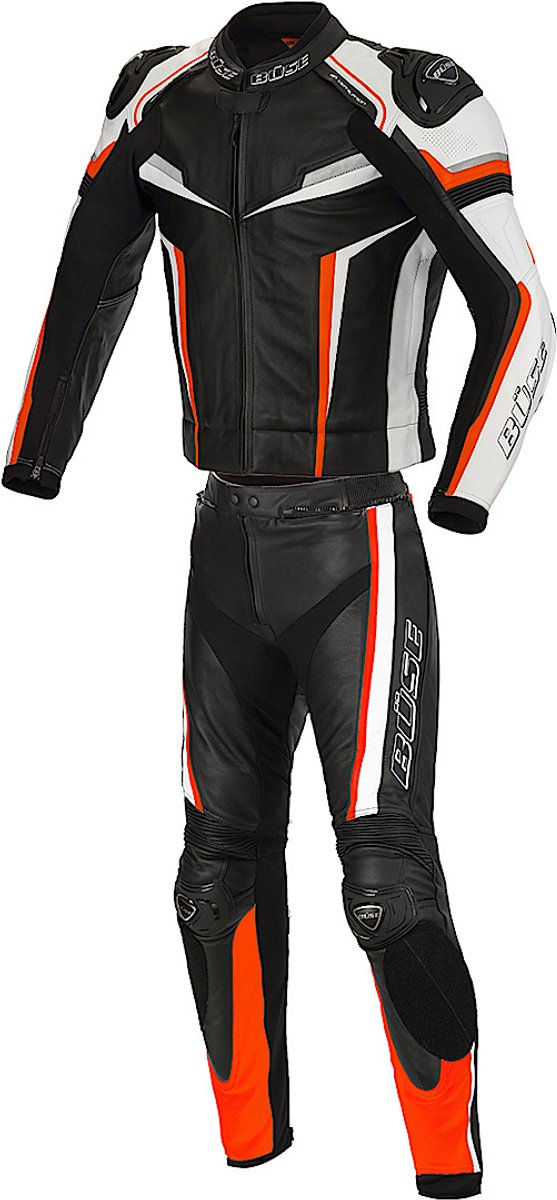 Büse Mille Zwart Oranje Wit 2-Delig Motorpak - Racepak