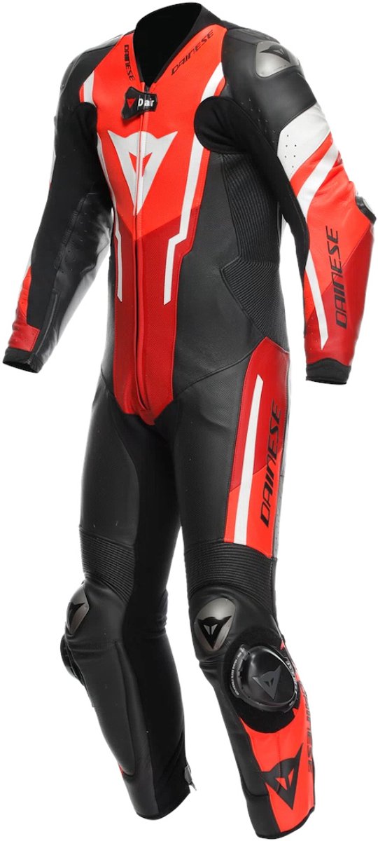 Dainese Misano 3 D-Air Airbag Perforated Zwart Fluo Rood Rood 1-Delig Motorpak - Racepak
