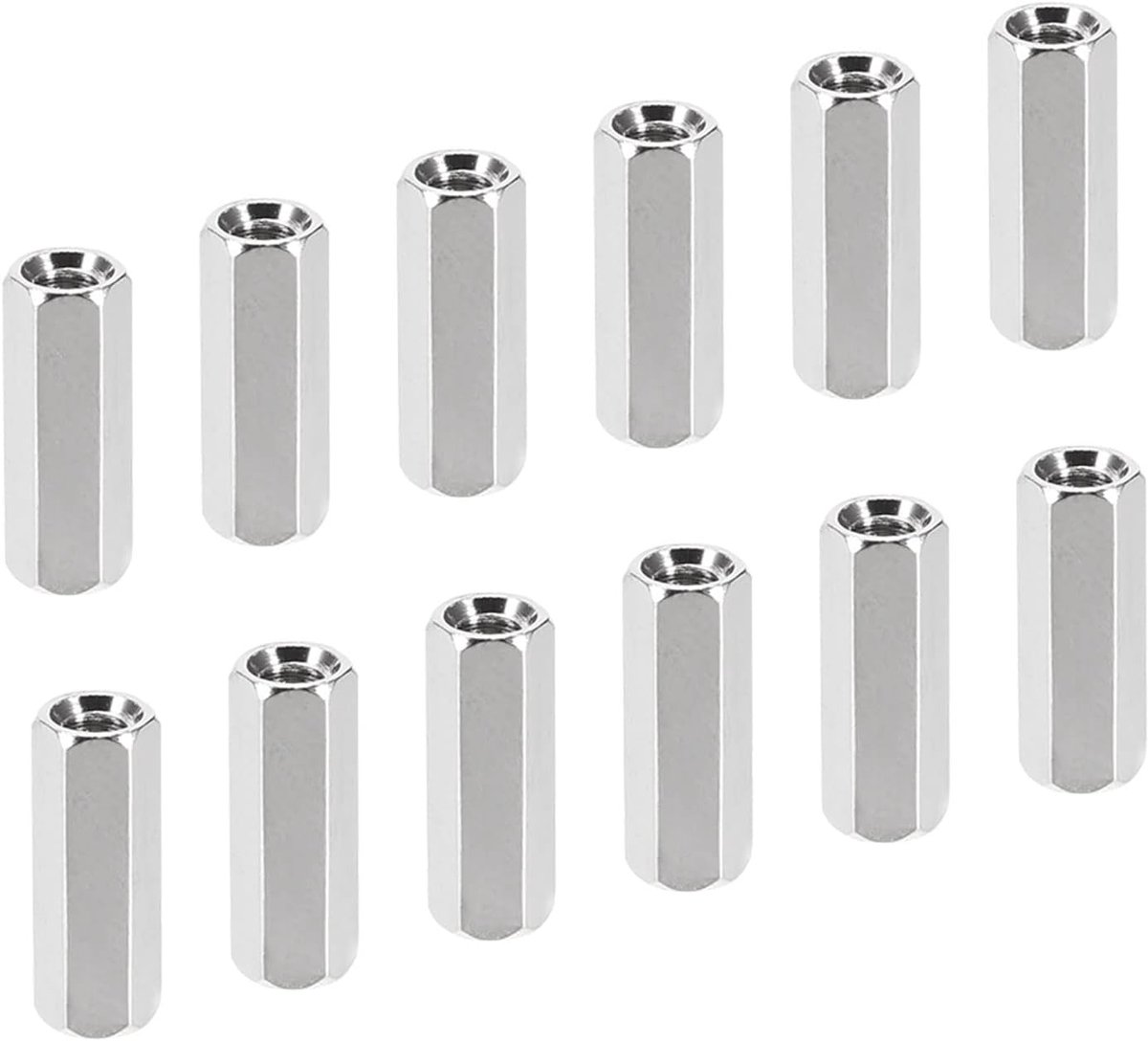 50 stuks M3 spacers, messing Hex PCB afstandhouders moeren, houden hoogte consistent, geweldig voor moederbord, printplaat, elektronica (zilveren toon, 12mm)