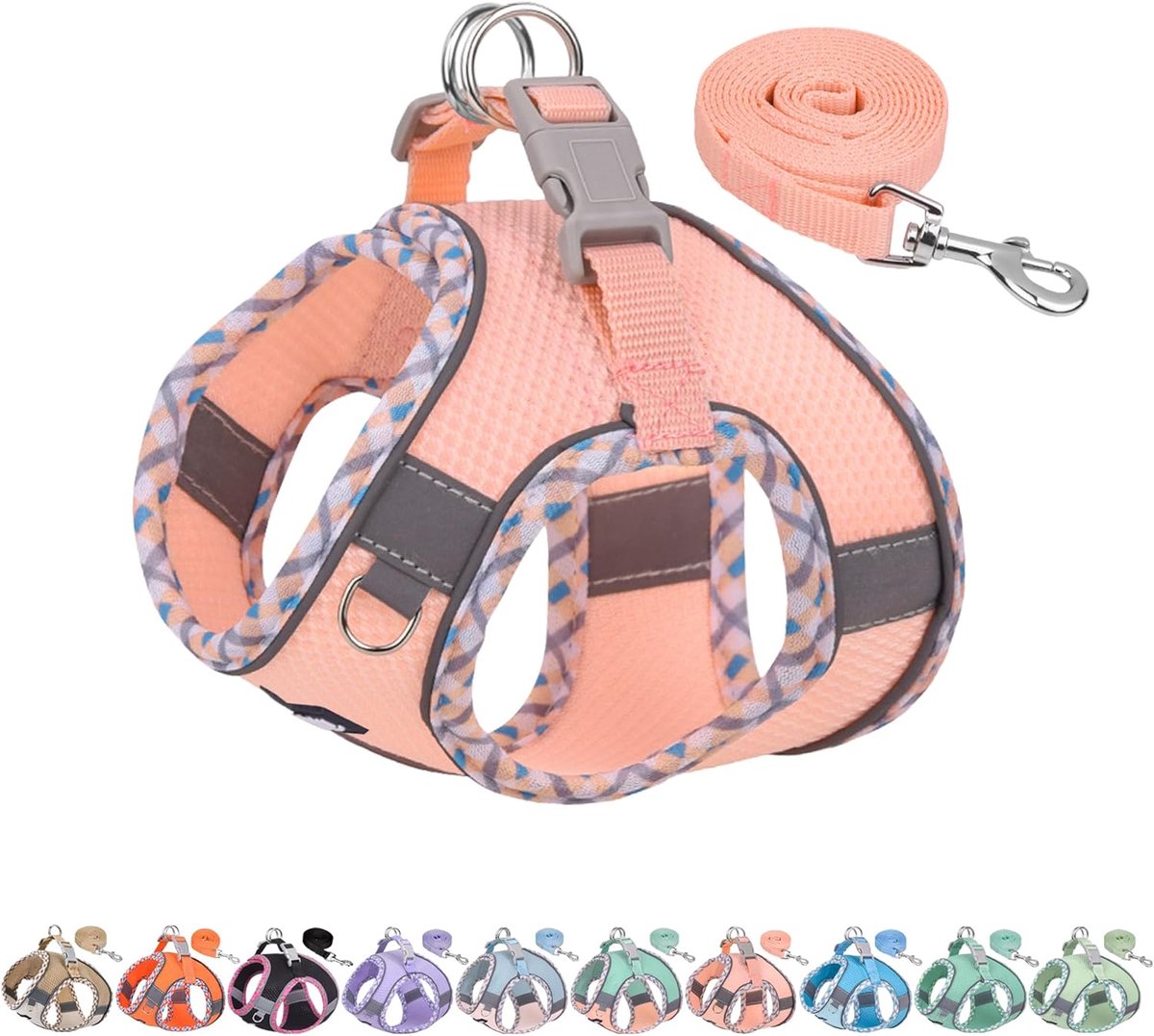 Puppytuigje met leiband, verstelbare zachte vest, magische