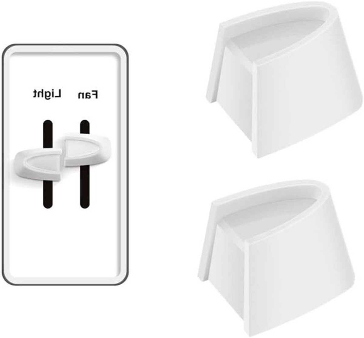 Dimmer Knoppen - Schuifregelaars - Licht en Ventilator - Set van Vier - 0.5 x 0.3 x 0.4 inch - Wit