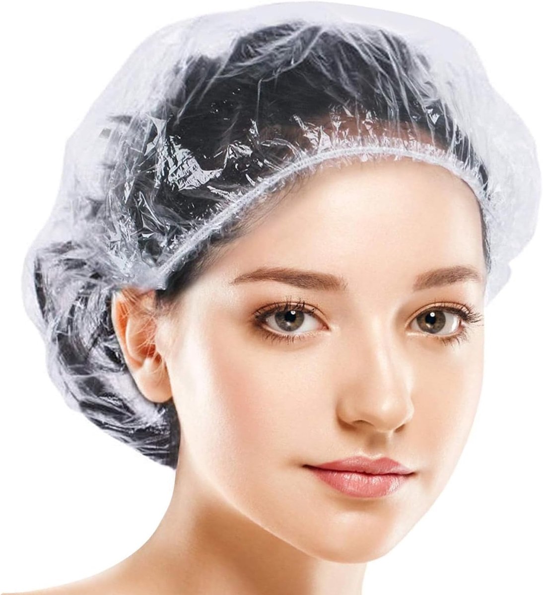 Wegwerp Douchcaps 50 Stuks - Plastic Elastisch - Waterdicht - Houdt Haar Droog - SnelShoppen