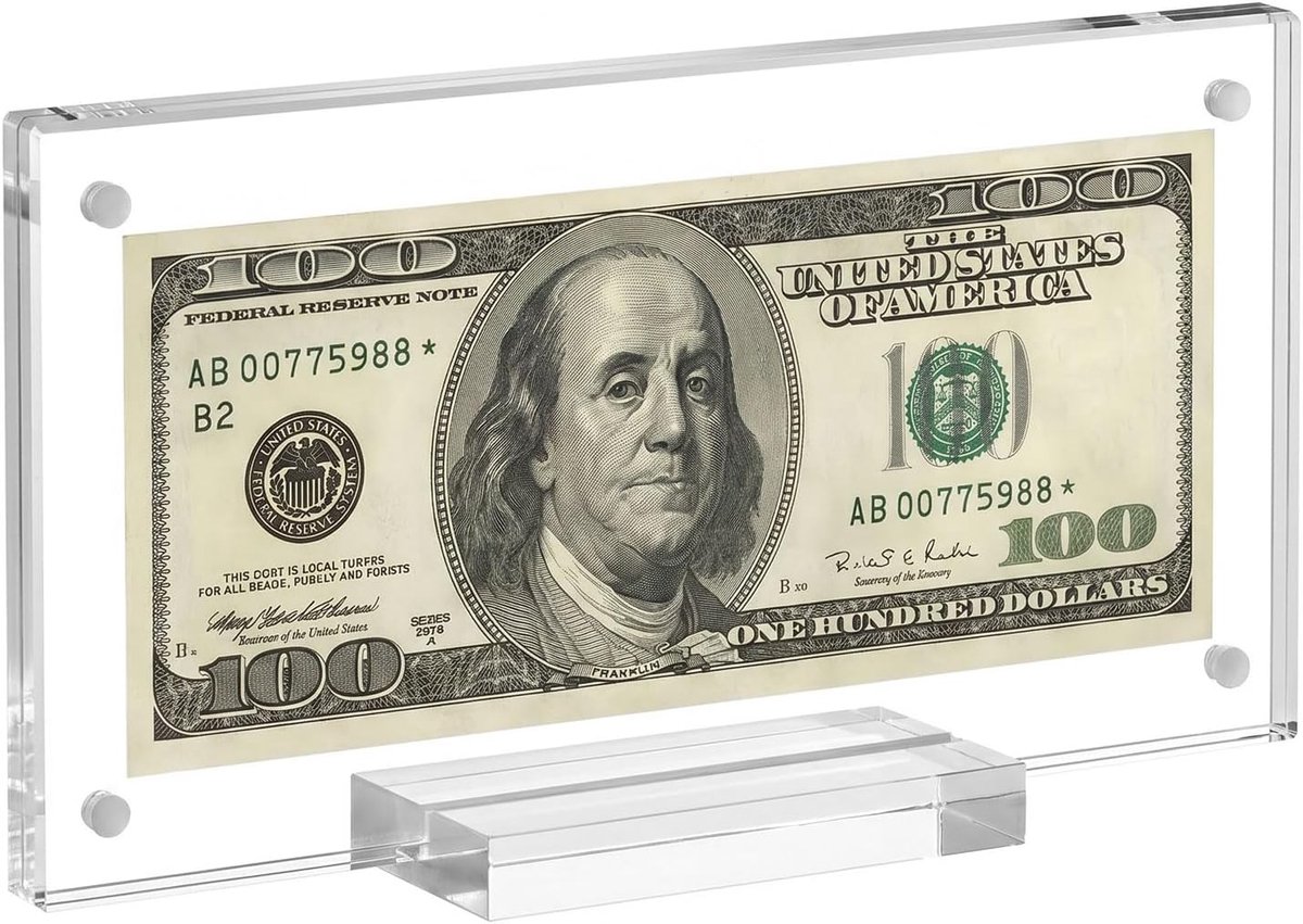 Display Frame Acryl Fotolijst Bankbiljettenhouder Valuta Display