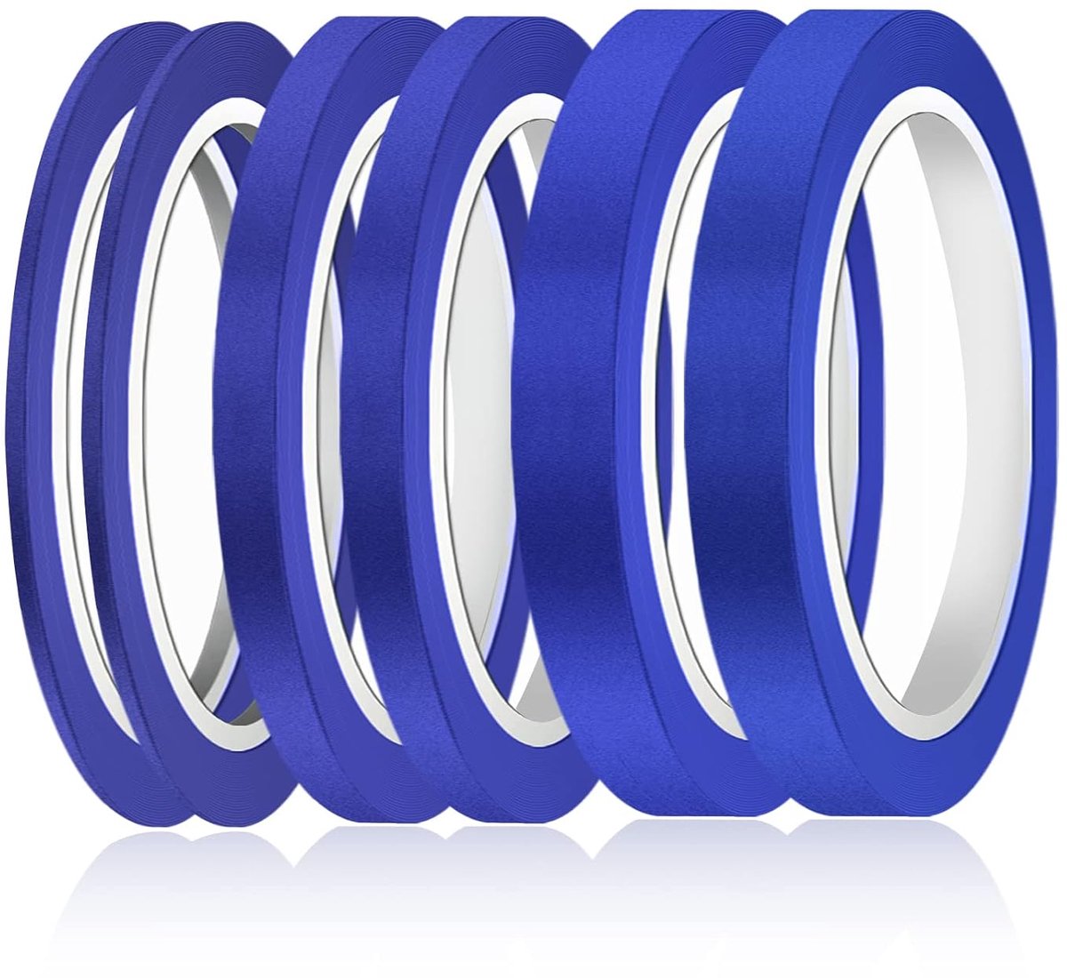 6 Rollen Fine Line Tapes, 3/6/12,6 mm Brede Fijne Afplaktape