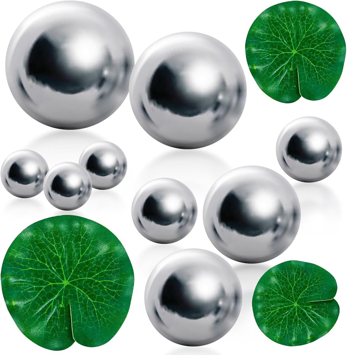 spiegelbal, 12 stuks, kleine tuinvijver, decoratieset, drijvende