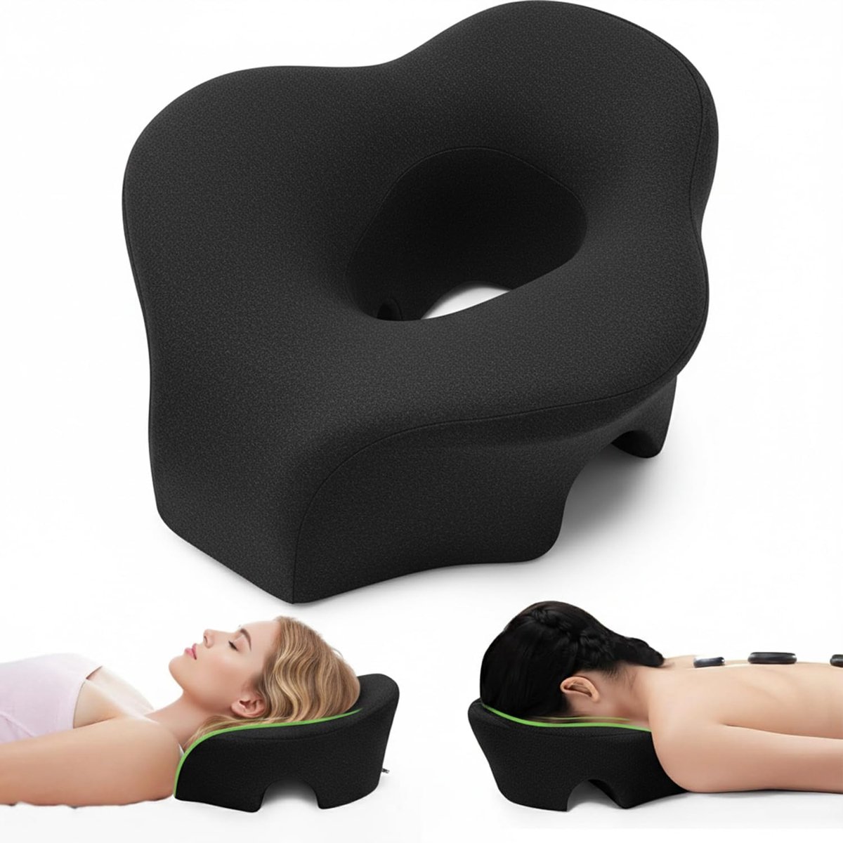 hoofdsteun voor bed, massagekussen hoofd gat, massage-gezichtswieg