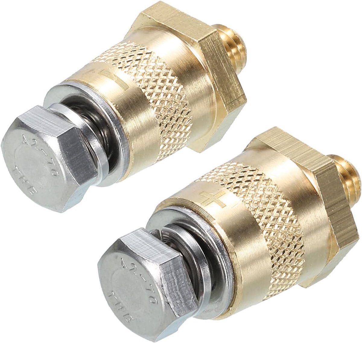 0,9 cm (3/8 inch) accuklemmen, positief of negatief, accuklemmen