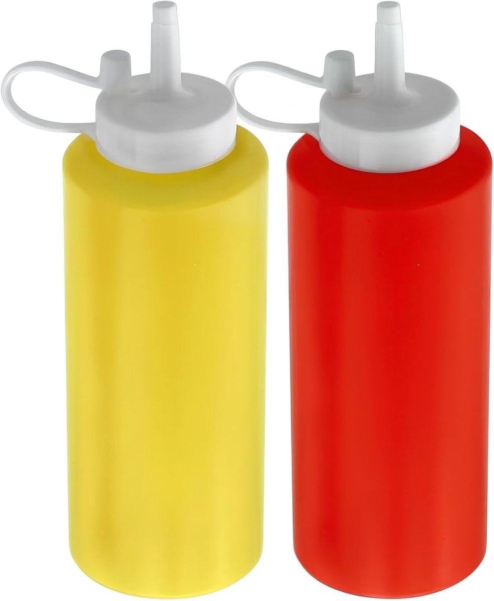 Ketchup mosterddoseerder, sauzen, olie, keuken, 375 ml, herbruikbare