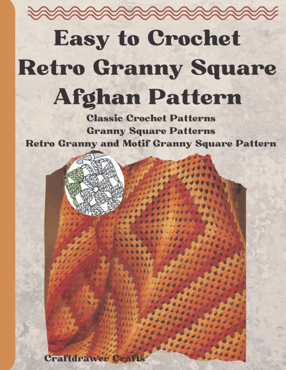 SnelShoppen - Easy to Crochet Retro Granny Square Afghan Patroon - Classic Haakpatronen, Granny Square Patronen, Retro Motief, Ideaal voor Woonkamer e