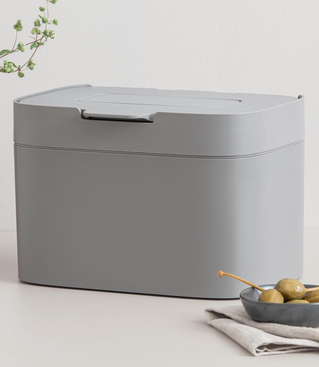 Afvalemmer 4.5L - Compostbak met deksel - Geactiveerd koolstoffilter - Geurvrij en vaatwasserbestendig - ShopVlot