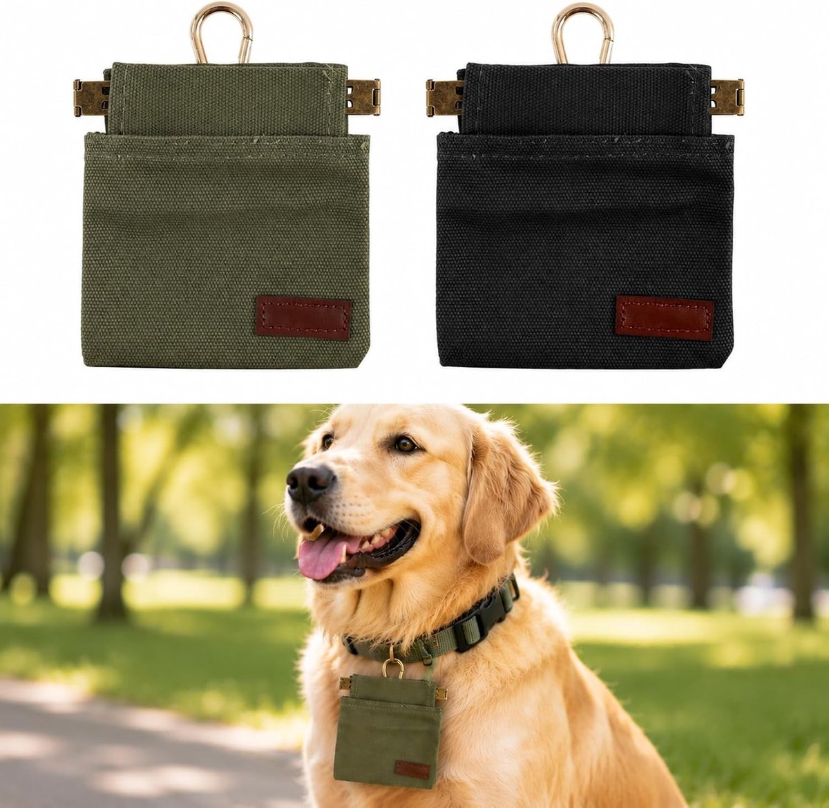 Lekkernijen voor honden, 12 x 12 cm, waterdichte trainingstas met karabijnhaak voor wandelingen, hondentraining en outdoor activiteiten