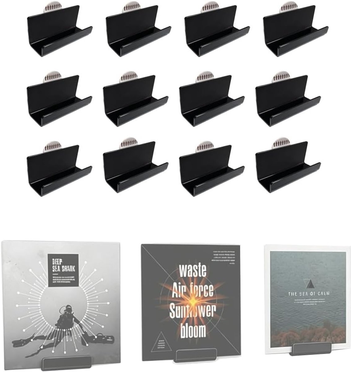 12 stuks vinylplaten, wandhouders van acryl, vinyl houder, wand voor