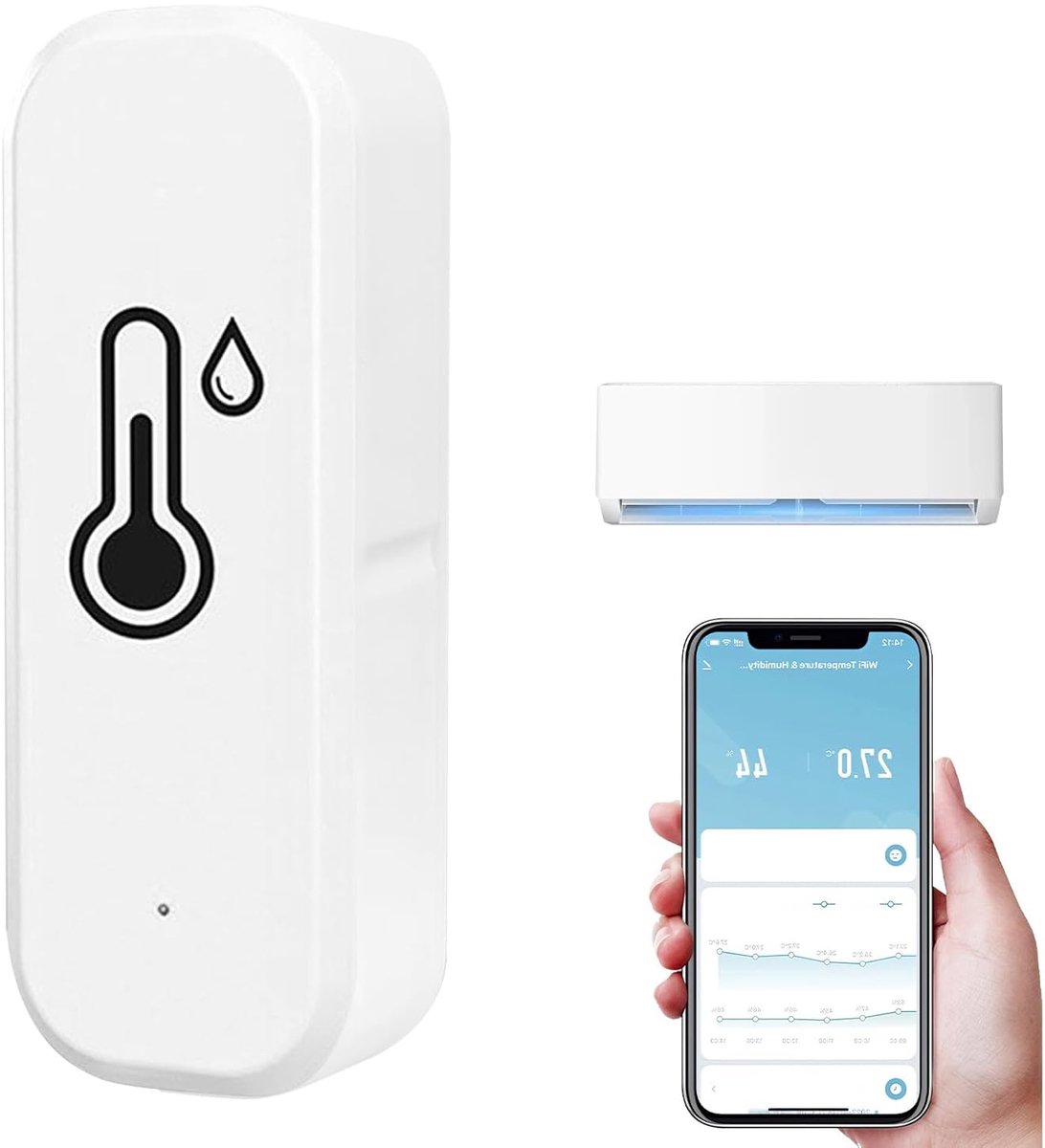 Thermometer Hygrometer Digitale Smart App Smart Life/Tuya Mini