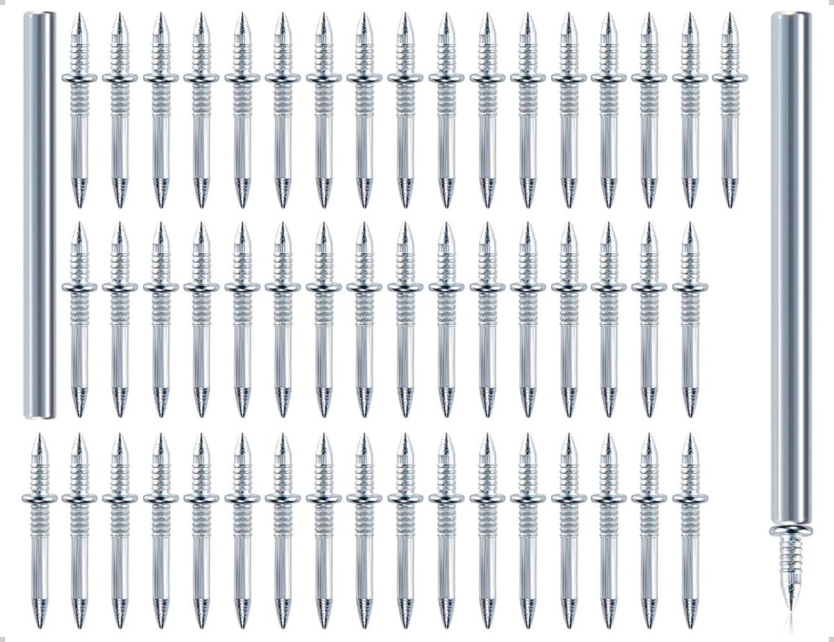 Dubbelkopspijkers 100 stuks - 26,5mm - naadloze verbinding - perfect voor wandafwerking - ShopVlot