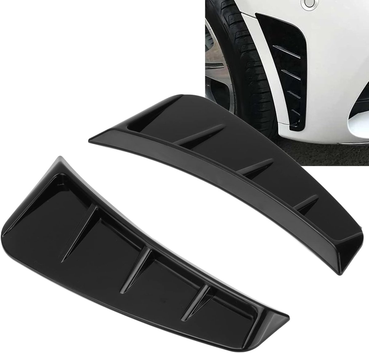 Air Vent Cover Trim, Abs Sticker voor Auto, Glanzend Zwart, Universel