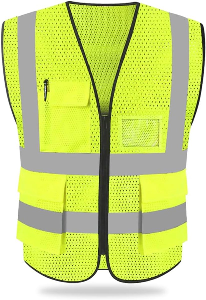 Hi Vis Vest voor Mannen en Vrouwen - Reflecterend Veiligheidsvest met