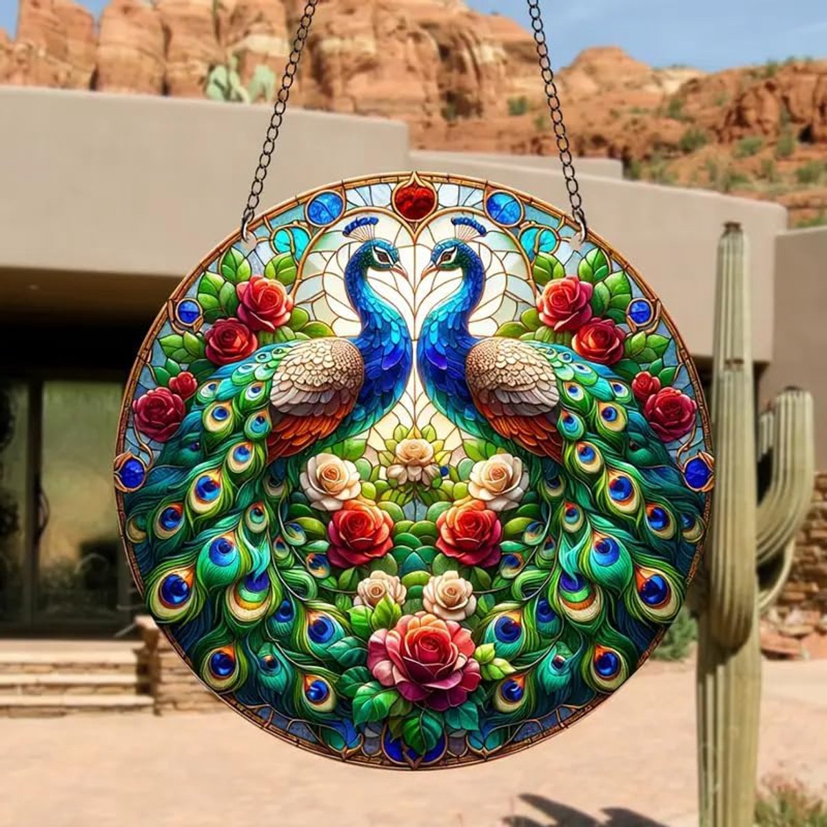 acryl gebrandschilderde ramen opknoping Suncatcher, bloem gekleurd acryl Suncatchers venster ornament glas paneel zon vanger muur opknoping decor verjaardagscadeaus
