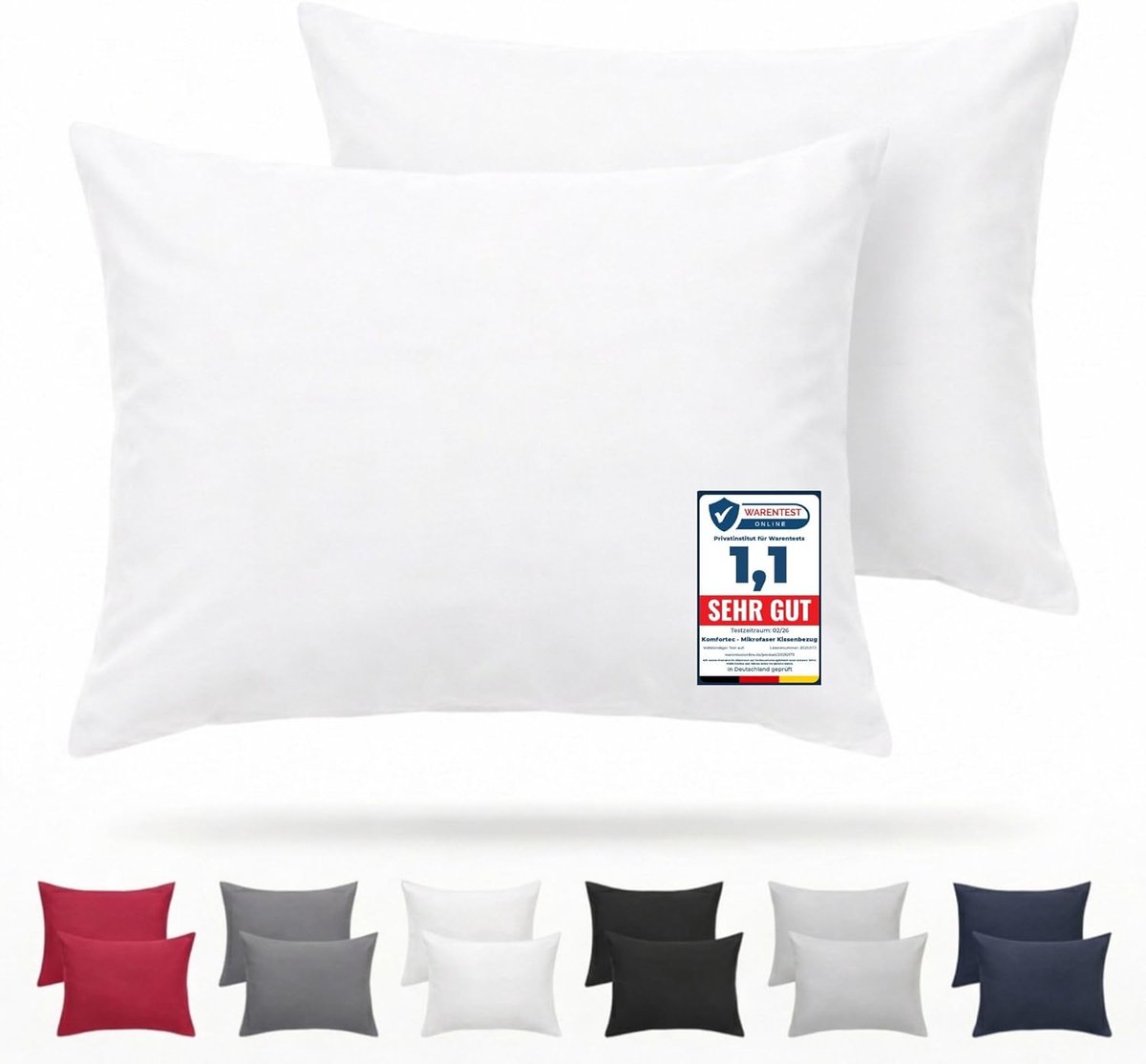 Kussenhoezen 50x70 cm - Premium microfibre - Super zacht - Gezond slaapklimaat - SnelShoppen