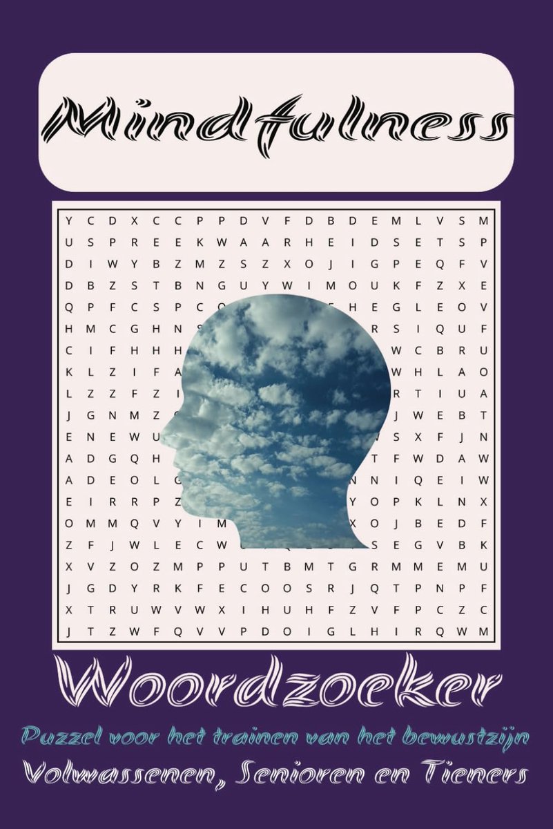 Woordzoeker Mindfulness - meditatieve puzzelervaring - woorden vinden - voor ontspanning en groei - ShopVlot