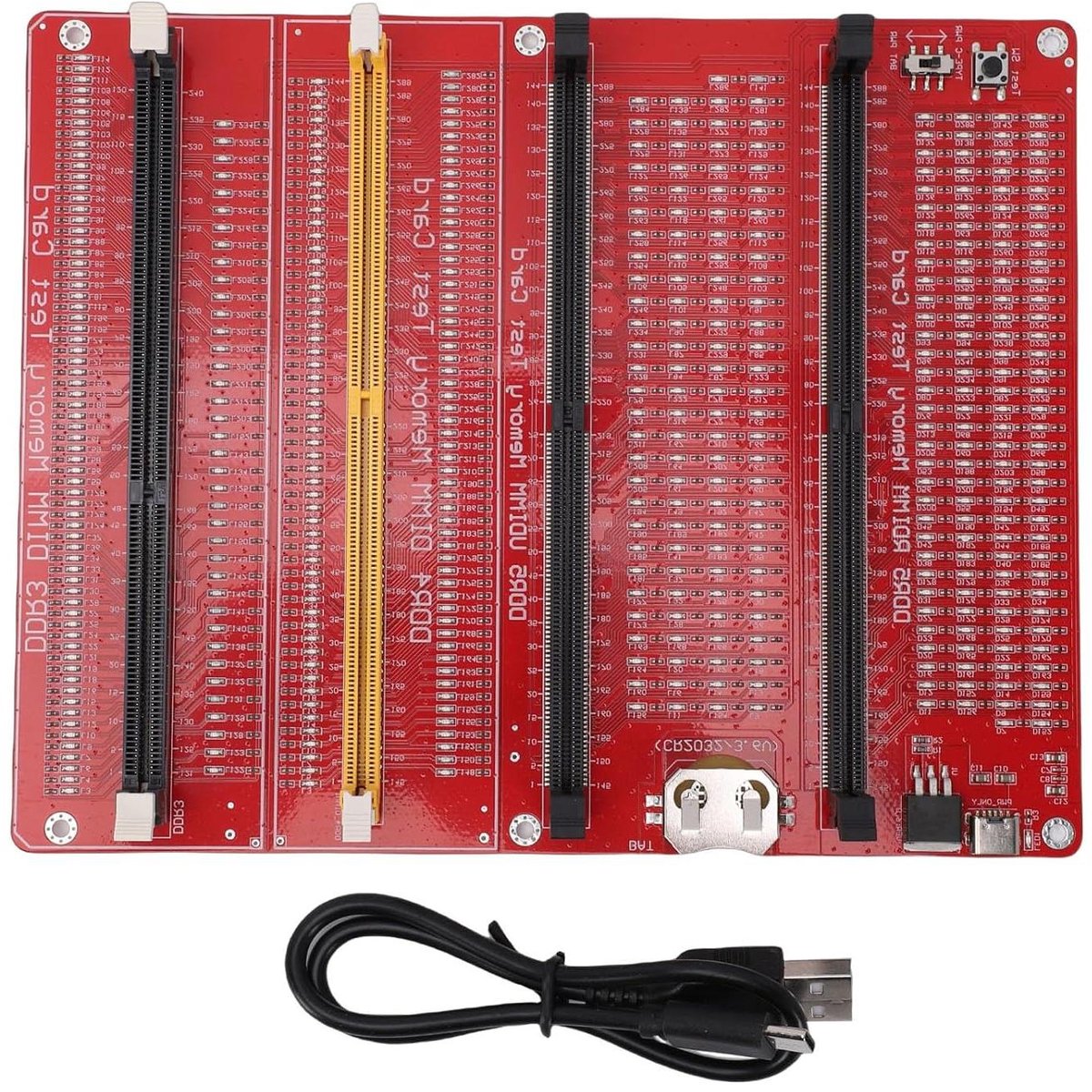 RAM Geheugen Tester - Geheugen Diagnose Tool - Hardware Fouten Opsporen - 4-in-1 DDR Ondersteuning - 1 Stuk - Niet gespecificeerd